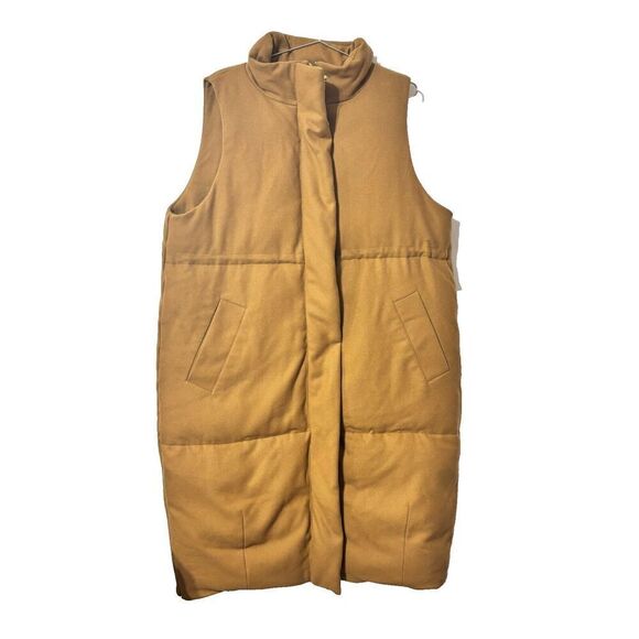 Risk Women's Long Waistcoat Large Tigers eye Large Solid Sleeveless Full Zip - Picture 1 of 14